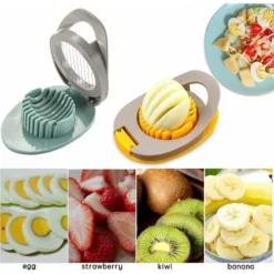 2 Pieces Egg Cutter Egg Slicer Multifunction Manual Egg Cutter Egg Cutter Kitchen Tool Apple And Tomato Cutter Para Egg Cutter Boiled Fruit Slicer Cheese Strawberry - MODOU -Kitchen Appliances Store 89805368 5