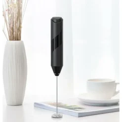 MODOU Electric Milk Frother, Electric Milk Frother Mini Egg Beater, Drink Mixer With Stainless Steel Whisk And Stand For Cappuccino, Latte, Lat, Hot Chocolate, Egg Whisk