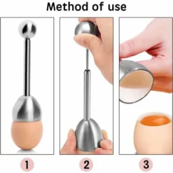 Egg Shell Separator, Egg Cutter Stainless Steel Egg Tool Egg Cutter, For Opening Raw And Cooked Egg Shells, Large 13.2 3.6 Cm - MODOU -Kitchen Appliances Store 89806607 3