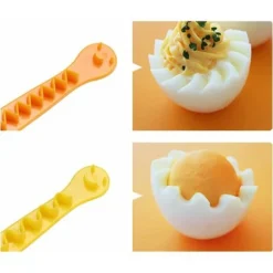 4 Pieces Of Egg Cutters, Flower Shaped Egg Tool, Boiled Egg Cut Flower Styler, Kitchen Tools, Used For Cutting Hard Boiled Eggs - MODOU -Kitchen Appliances Store 89806725 3