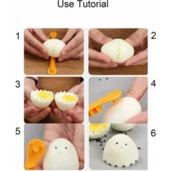 4 Pieces Of Egg Cutters, Flower Shaped Egg Tool, Boiled Egg Cut Flower Styler, Kitchen Tools, Used For Cutting Hard Boiled Eggs - MODOU -Kitchen Appliances Store 89806725 5