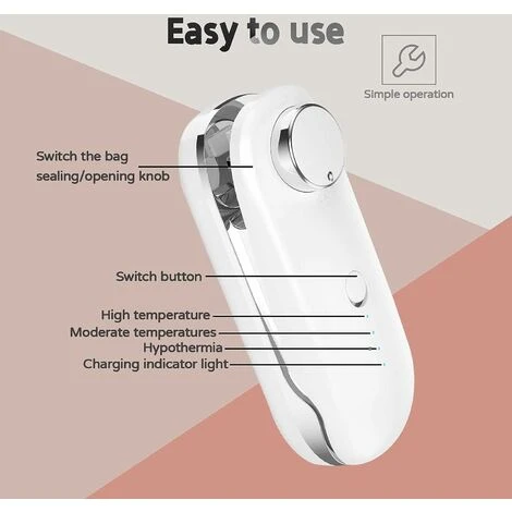 Plastic Bag Sealer,Mini Sealer,Mini Bag Sealer,2 In 1 Mini Bag Sealer,Suitable For French Fries Bag Plastic Kitchen Food - MODOU 4 Plastic Bag Sealer,Mini Sealer,Mini Bag Sealer,2 In 1 Mini Bag Sealer,Suitable For French Fries Bag Plastic Kitchen Food - MODOU - Image 4