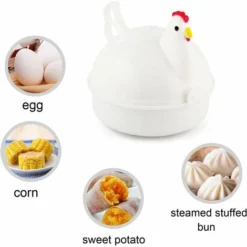 Egg Boiler, Big Box Egg Cooker 13.315.715.7cm, Microwave Boiler Fast Cooking Appliances, 4 Eggs - MODOU -Kitchen Appliances Store 89807165 4