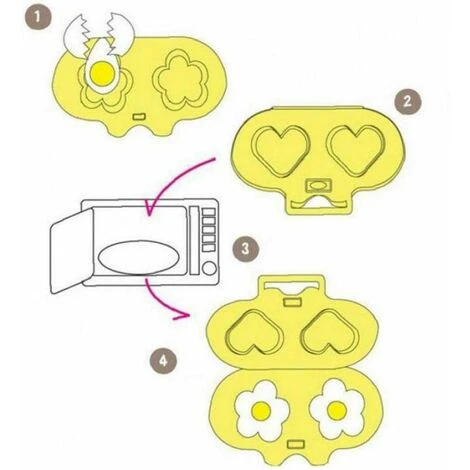Microwave Egg Poacher Creative Kitchen Utensil 1pc 2 Microwave Egg Poacher Creative Kitchen Utensil 1pc - Image 2