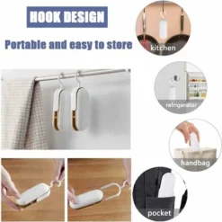 Mini Bag Sealer, Portable Sealer For Plastic Food Storage Bags (battery Not Included) Brown -Kitchen Appliances Store 90738919 4