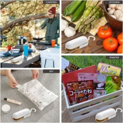 Mini Bag Sealer, Portable Sealer For Plastic Food Storage Bags (battery Not Included) Brown -Kitchen Appliances Store 90738919 5