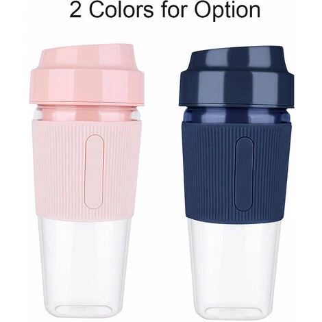 Portable Blender Juicer Cup Mini Smoothies Maker Rechargeable Blender Personal Size Blender Travel Cup With Safety Guard (Pink) 5 Portable Blender Juicer Cup Mini Smoothies Maker Rechargeable Blender Personal Size Blender Travel Cup With Safety Guard (Pink) - Image 5