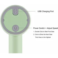 Detachable Double-Stick USB Egg Beater Portable Electric Egg Whisk Cordless 3-Speed Adjustable Stainless Steel Kitchen Mixer, Green 7 Detachable Double-Stick USB Egg Beater Portable Electric Egg Whisk Cordless 3-Speed Adjustable Stainless Steel Kitchen Mixer, Green -Kitchen Appliances Store 90818441 3