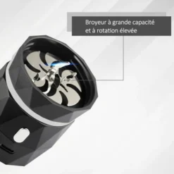 Grinder Home Portable Mini Electric Smoke Grinder USB 200W High Power 400mAh 16000rpm Speed Herb Pulverizer, Black -Kitchen Appliances Store 90818893 3