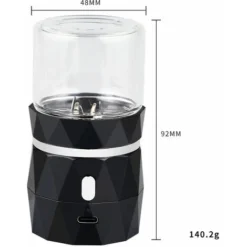 Grinder Home Portable Mini Electric Smoke Grinder USB 200W High Power 400mAh 16000rpm Speed Herb Pulverizer, Black -Kitchen Appliances Store 90818893 5