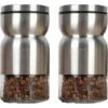 Stainless Steel Glass Spice Bottle Spice Jar Home Kitchen Cooking Stainless Steel Color Pepper Bottle