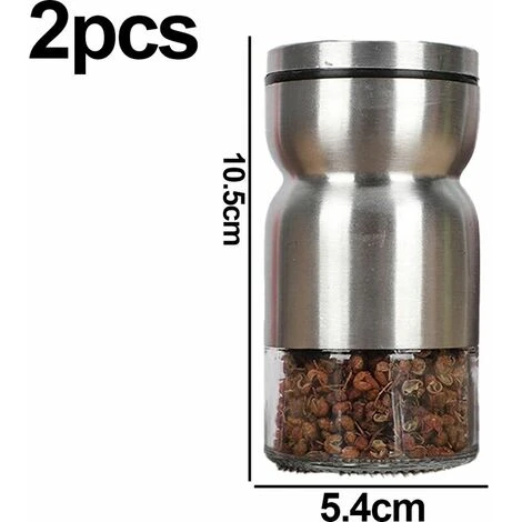 Stainless Steel Glass Spice Bottle Spice Jar Home Kitchen Cooking Stainless Steel Color Pepper Bottle 2 Stainless Steel Glass Spice Bottle Spice Jar Home Kitchen Cooking Stainless Steel Color Pepper Bottle - Image 2