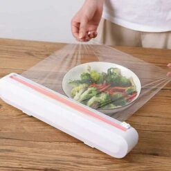 Cling Film Dispenser, Cling Film Cutter With A Roll Of Cling Film, Cling Film Dispenser, Cling Film Wrapping Dispenser, Aluminum Foil, Kitchen