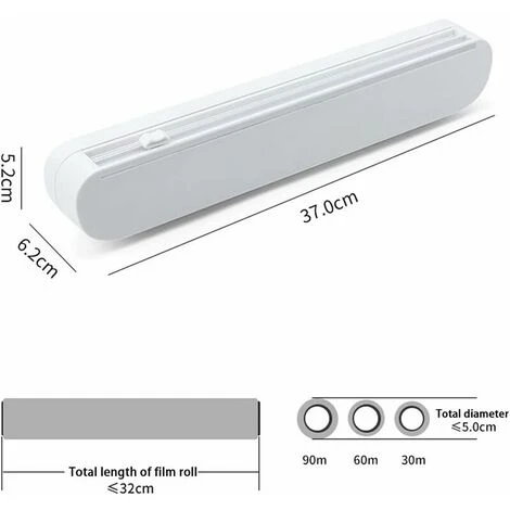 Cling Film Dispenser, Cling Film Cutter With A Roll Of Cling Film, Cling Film Dispenser, Cling Film Wrapping Dispenser, Aluminum Foil, Kitchen 4 Cling Film Dispenser, Cling Film Cutter With A Roll Of Cling Film, Cling Film Dispenser, Cling Film Wrapping Dispenser, Aluminum Foil, Kitchen - Image 4