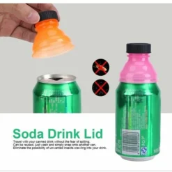 Lot Of 6 Couvercles De Canette De Boisson, Bouchons De Bouteille En Plastique Réutilisables Pour Boissons Gazeuses Fraîches -Kitchen Appliances Store 91168704 4