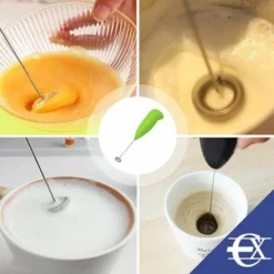 Milk Frother - Electric Whisk - Battery Operated Mini Whisk - Stainless Steel Plastic Coffee Frother - Kitchen Accessories - Green 9 Milk Frother - Electric Whisk - Battery Operated Mini Whisk - Stainless Steel Plastic Coffee Frother - Kitchen Accessories - Green -Kitchen Appliances Store 91171783 5