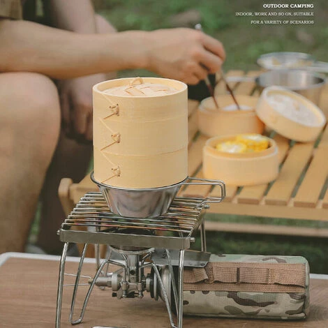 Outdoor Bamboo Steamer (3 Steamers + 1 Lid), Medium 2 Outdoor Bamboo Steamer (3 Steamers + 1 Lid), Medium - Image 2