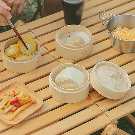 Outdoor Bamboo Steamer (3 Steamers + 1 Lid), Medium 3 Outdoor Bamboo Steamer (3 Steamers + 1 Lid), Medium - Image 3