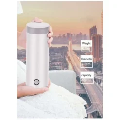 Mini Stainless Steel Travel Kettle With Portable Cup EU Adapter White. 9 Mini Stainless Steel Travel Kettle With Portable Cup EU Adapter White. -Kitchen Appliances Store 91891423 5