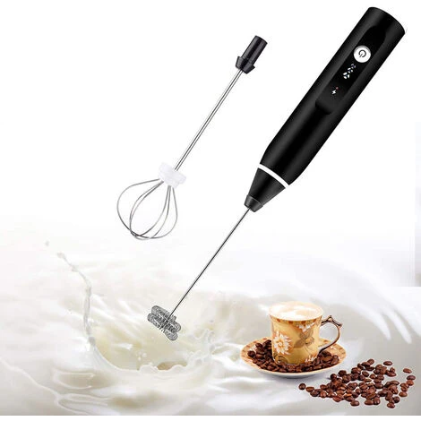 Rechargeable Electric Milk Frother With For Coffee, Matcha, Latte Cappuccino, Hot Chocolate 1 Rechargeable Electric Milk Frother With For Coffee, Matcha, Latte Cappuccino, Hot Chocolate