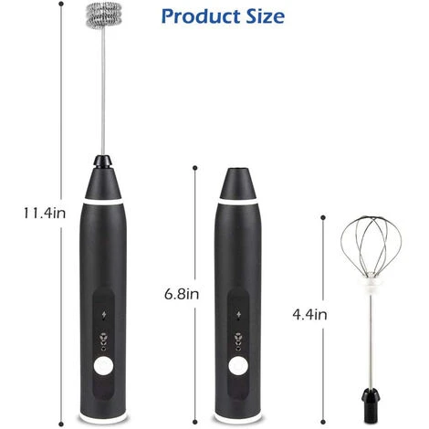 Rechargeable Electric Milk Frother With For Coffee, Matcha, Latte Cappuccino, Hot Chocolate 4 Rechargeable Electric Milk Frother With For Coffee, Matcha, Latte Cappuccino, Hot Chocolate - Image 4