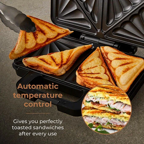 Tower Cavaletto Sandwich Maker Black 4 Tower Cavaletto Sandwich Maker Black - Image 4
