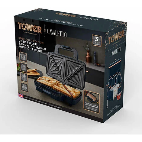 Tower Cavaletto Sandwich Maker Midnight Blue 2 Tower Cavaletto Sandwich Maker Midnight Blue - Image 2