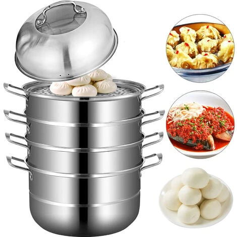 VEVOR Food Steamer Pot Stainless Steel Food Steamer 30cm Cooking Tool 12 Heating Steamed Dishes Soup 1 VEVOR Food Steamer Pot Stainless Steel Food Steamer 30cm Cooking Tool 12 Heating Steamed Dishes Soup