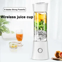 Portable Juice Blender, Milkshake, Fruit And Vegetable Juicer, Mixer, 480ml, BPA Free, Mini USB Smoothie Blender, 100W, Christmas Gift For Family（White） -Kitchen Appliances Store 92585734 3