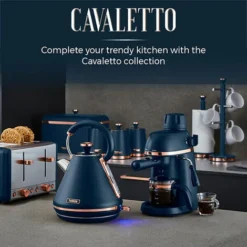 Tower Cavaletto Jug Kettle And 2 Slice Toaster Set Midnight Blue -Kitchen Appliances Store 92778762 4