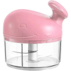 Mini Whale Shape Garlic Press Manual Hand Chopper Food Processor Kitchen Smasher Crusher Vegetable Chopper For Meat Nuts Pepper Kitchen Condiments Kitchen Gadget