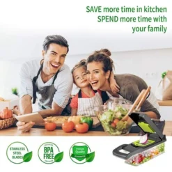 12 In 1 Kitchen Mandoline, Professional Kitchen Mandoline With 6 Replaceable Blades, Multifunctional Vegetable Cutter For Slicing, Cutting And Shredding Vegetables 9 12 In 1 Kitchen Mandoline, Professional Kitchen Mandoline With 6 Replaceable Blades, Multifunctional Vegetable Cutter For Slicing, Cutting And Shredding Vegetables -Kitchen Appliances Store 92864650 5
