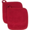 Cotton Terry Cloth Potholder Set, Kitchen Heating Pad, 2 Pack