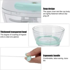 Meat Grinder, Multi-Function Mini Chopper, Vegetable Cutter, Kitchen Utensil For Vegetables Fruits Garlic Onions Carrots -Kitchen Appliances Store 92865413 5