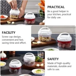 Mini Manual Garlic Chopper Mini Crusher Portable Vegetable Chopper Chopper Chopper Meat Cutting Machine For Garlic Ginger Onion Food 9 Mini Manual Garlic Chopper Mini Crusher Portable Vegetable Chopper Chopper Chopper Meat Cutting Machine For Garlic Ginger Onion Food -Kitchen Appliances Store 92865435 5