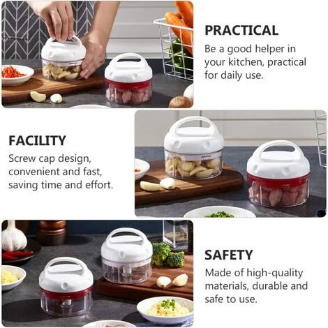 Mini Manual Garlic Chopper Mini Crusher Portable Vegetable Chopper Chopper Chopper Meat Cutting Machine For Garlic Ginger Onion Food 5 Mini Manual Garlic Chopper Mini Crusher Portable Vegetable Chopper Chopper Chopper Meat Cutting Machine For Garlic Ginger Onion Food - Image 5