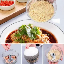 Mini Manual Garlic Chopper, Heavy Duty Chopper/Cutter, Blender For Chopping Fruits, Vegetables, Herbs, Onions For Salsa, Salad, Pesto, Cabbage, Mash, Quick And Powerful Manual Chopper 8 Mini Manual Garlic Chopper, Heavy Duty Chopper/Cutter, Blender For Chopping Fruits, Vegetables, Herbs, Onions For Salsa, Salad, Pesto, Cabbage, Mash, Quick And Powerful Manual Chopper -Kitchen Appliances Store 92865459 4