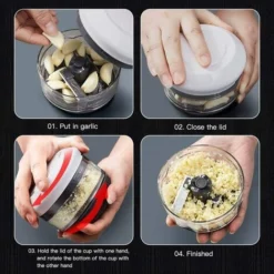 Mini Manual Vegetable Chopper Garlic Chopper Vegetable Chopper With Bowl Food Supplement Puree Machine -Kitchen Appliances Store 92866363 3