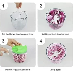 Mini Manual Vegetable Chopper With Grinder And Professional Mixer With Compact And Professional Cutting Blade Of Kitchen Without Noise -Kitchen Appliances Store 92866389 3