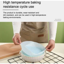 Air Fryer Silicone Pot - Air Fryer Oven Accessories - Replacement For Flammable Parchment Paper - No Need To Clean The Air Fryer -Kitchen Appliances Store 92866722 5