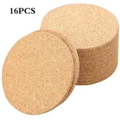16 Piece Round Natural Cork Coasters Absorbent Eco-Friendly Heat Resistant Reusable 7 16 Piece Round Natural Cork Coasters Absorbent Eco-Friendly Heat Resistant Reusable -Kitchen Appliances Store 92867766 3