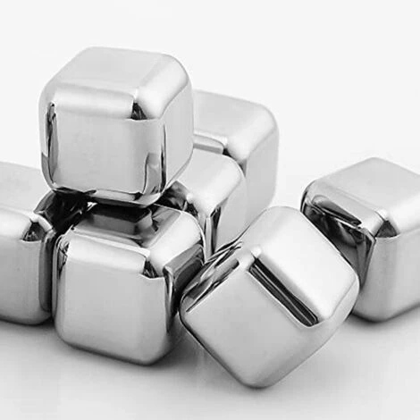 Reusable Stainless Steel Ice Cubes Whiskey Chilling Rocks Set Of 8 Metal Ice Cubes With Tongs And Freezer Storage Tray For Beer Wine Cooler 2 Reusable Stainless Steel Ice Cubes Whiskey Chilling Rocks Set Of 8 Metal Ice Cubes With Tongs And Freezer Storage Tray For Beer Wine Cooler - Image 2
