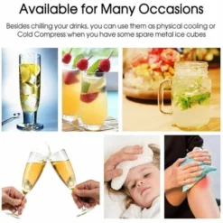 Reusable Stainless Steel Ice Cubes Whiskey Chilling Rocks Set Of 8 Metal Ice Cubes With Tongs And Freezer Storage Tray For Beer Wine Cooler 8 Reusable Stainless Steel Ice Cubes Whiskey Chilling Rocks Set Of 8 Metal Ice Cubes With Tongs And Freezer Storage Tray For Beer Wine Cooler -Kitchen Appliances Store 93452946 4