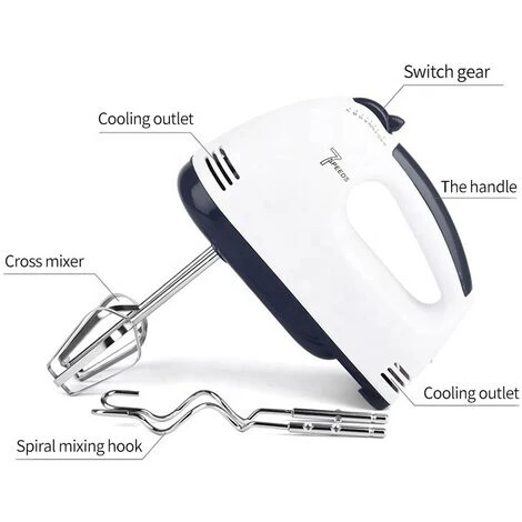 Electric Hand Mixer 7 Speeds Stainless Steel Electric Hand Mixer 3 Electric Hand Mixer 7 Speeds Stainless Steel Electric Hand Mixer - Image 3