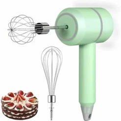Portable Electric Hand Mixer, 3 Speed Cordless Egg Whisk, USB Rechargeable Kitchen Mixer, Cordless Mini Hand Mixer With 2 Stainless Steel Beaters For Egg Cake Cream