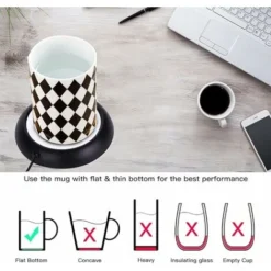Thermostat USB Drink Cup Warmer (Black) 12.7122.5cm 7 Thermostat USB Drink Cup Warmer (Black) 12.7122.5cm -Kitchen Appliances Store 93514732 3