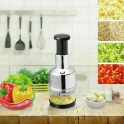 Steel Garlic Press - Ginger Crusher - Kitchen Utensil - Easy To Clean Rust Proof Garlic Press, Heavy Duty Nut Crusher Ergonomic Soft Easy Squeeze Handle -Kitchen Appliances Store 93522079 4