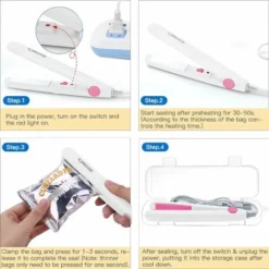 Mini - Bag Sealer Machine Heat Seal Kitchen Gadgets, Food Seal Bags For Food Storage, Chip Bags Heat Seal Handbags, Grain Bags, Polyester Membrane Bags, Boxes Storage Colorful Street Nail Strips -Kitchen Appliances Store 93527128 5