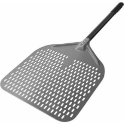 Kitchen Appliances Store 2 14 Perforated Pizza Peel, Long Rod Hard Anodized Alumina Pizza Peel, Super Large Swivel Pizza Peel, Professional Pizza Paddle, Overall Size 34.8