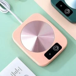 USB Portable Cup Warmer Mini Thermostatic Powder Pink Heating Mat 16cm12cm2.5cm -Kitchen Appliances Store 93535708 3